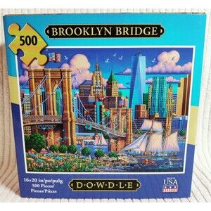 Dowdle Jigsaw Puzzle - Brooklyn Bridge, 500 Pieces NYC- New